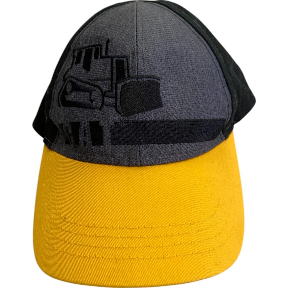 CAT Youth Kids Baseball Cap Embroidered Adjustable Black Yellow One Size